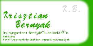 krisztian bernyak business card